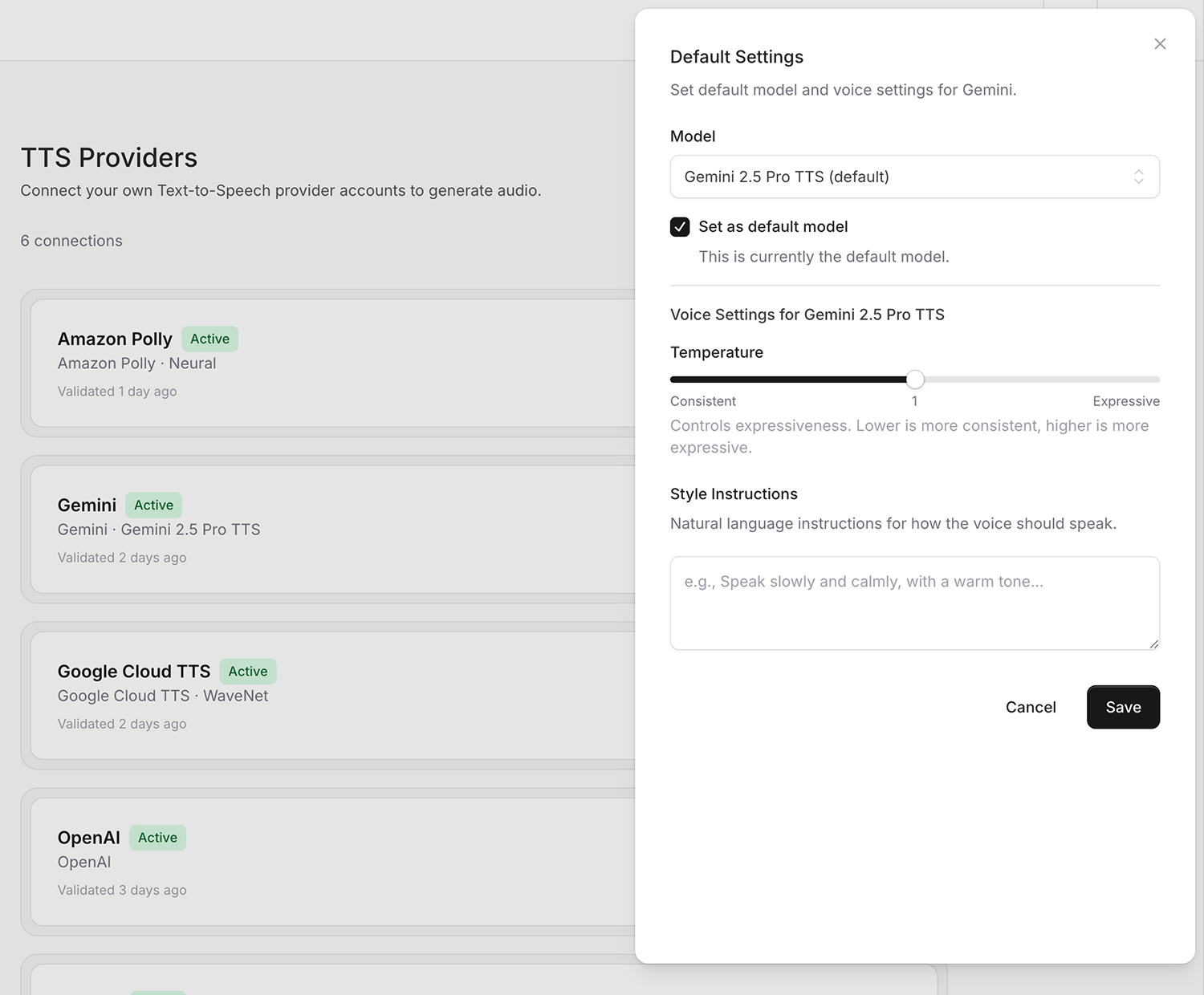 Provider gallery (light)